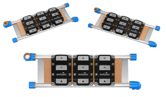 Cold-plate cooled power switches, configuration two